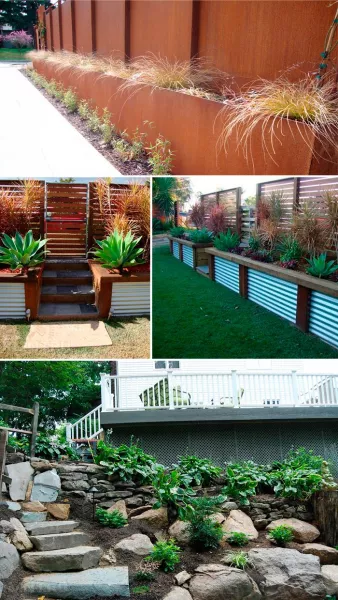 Красивый наклонный сад — идеи подпорных стен для наклонных участков